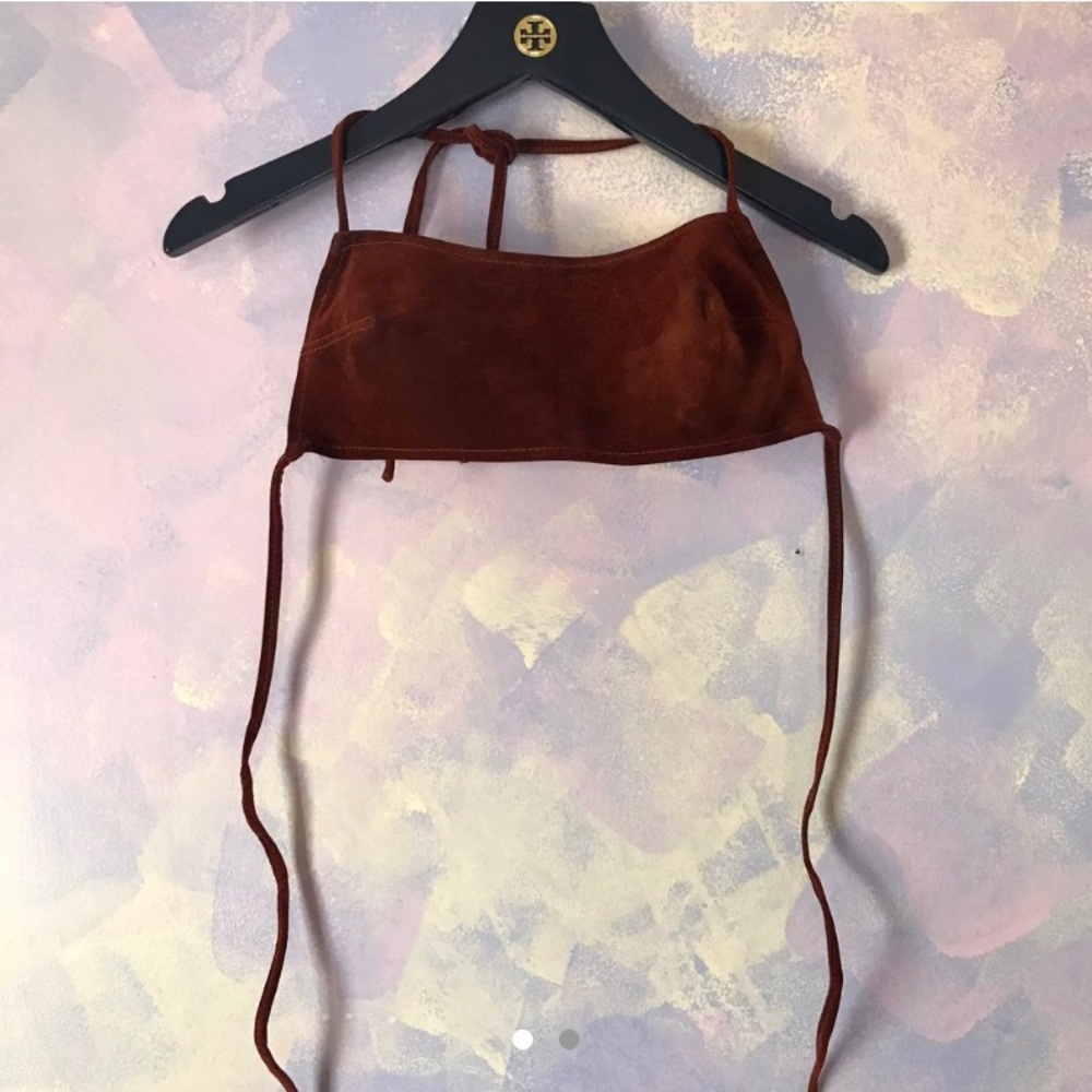 Vintage suede halter